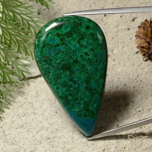 crisocola Multicolorido Natural 41.72ct, Formato de pêra, Opaco