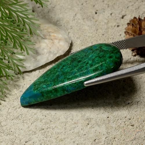 crisocola Multicolorido Natural 41.72ct, Formato de pêra, Opaco