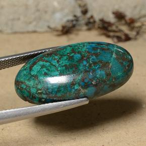 Crisocola multicolorido natural 18,81ct, corte oval, opaco