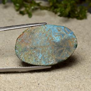 Crisocola Multicolorido Natural 40.10ct, Corte Oval, Opaco