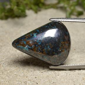 Crisocola Multicolorido Natural 27.27ct, Formato de pêra, Opaco