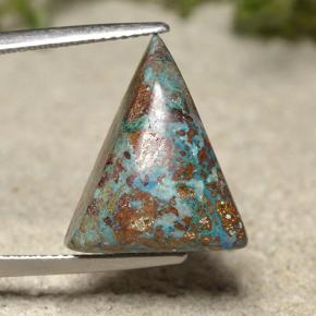 Crisocola Multicolorido Natural 12.09ct, Trilhão, Opaco