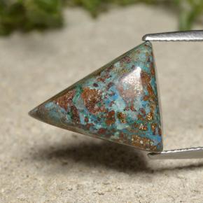 Crisocola Multicolorido Natural 12.09ct, Trilhão, Opaco