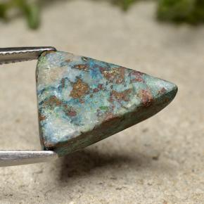 Crisocola Multicolorido Natural 12.09ct, Trilhão, Opaco