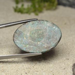 Crisocola Multicolorido Natural 30,82ct, Corte Oval, Opaco