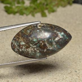 Crisocola Multicolorido Natural 15.73ct, Marquesa, Opaco