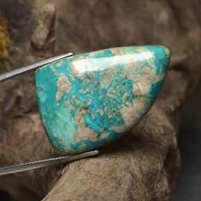 Crisocola multicolorido natural 45,05ct, forma extravagante, opaco