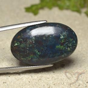 crisocola Multicolorido Natural 30.93ct, oval, Opaco