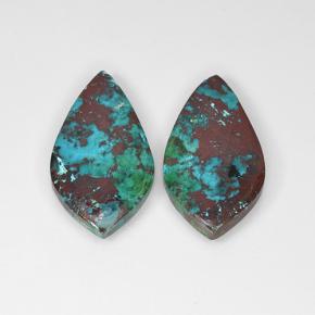 Pedras preciosas de crisocola multicolorido natural de 14,41 ct, forma extravagante, opaco