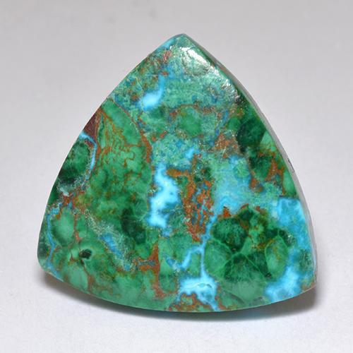 Crisocola multicolorido natural 6,62ct, trillion, opaco