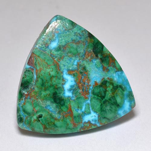 Crisocola multicolorido natural 6,62ct, trillion, opaco