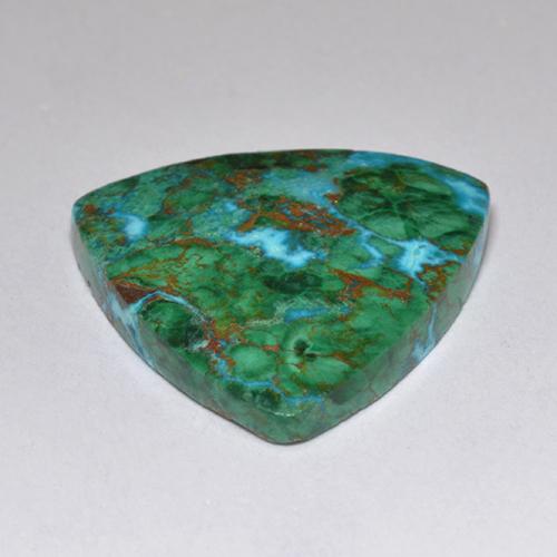 Crisocola multicolorido natural 6,62ct, trillion, opaco