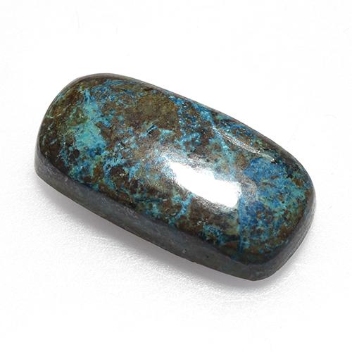Crisocola multicolorido natural 11,89ct, almofada cortada, opaco