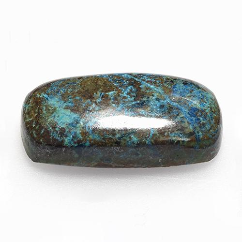 Crisocola multicolorido natural 11,89ct, almofada cortada, opaco