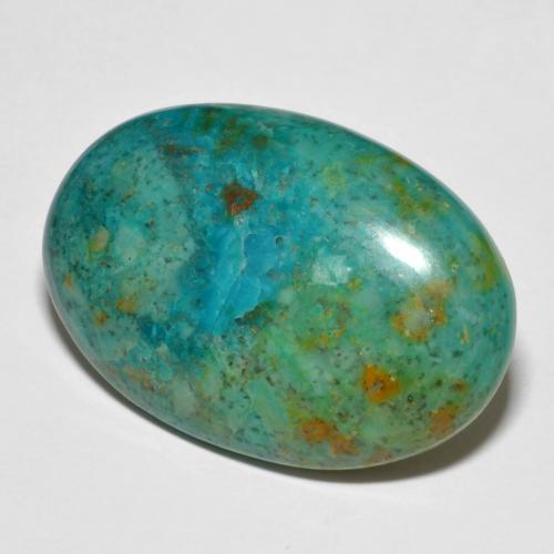 Crisocola multicolorido natural 16,82ct, corte oval, opaco