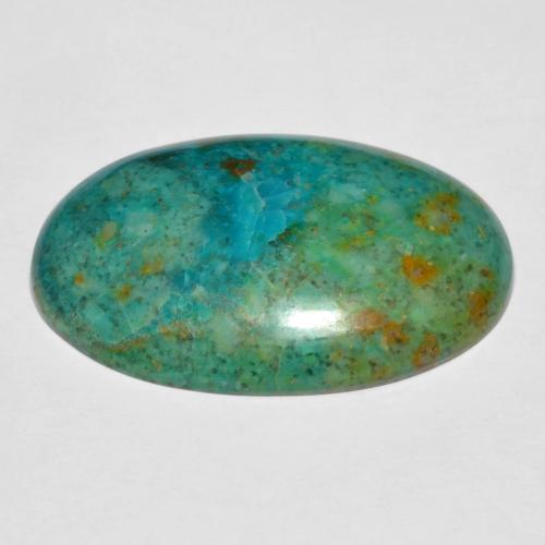 Crisocola multicolorido natural 16,82ct, corte oval, opaco