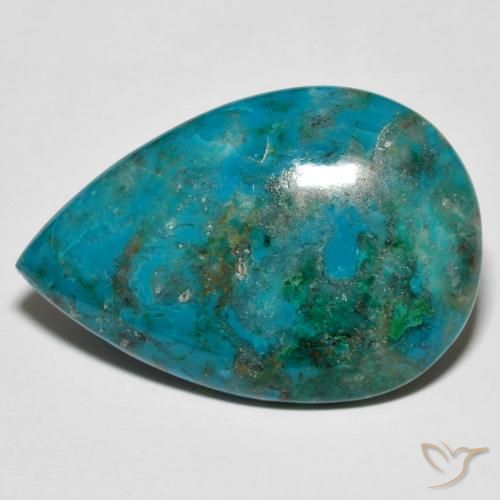20.49ct Natural Multicolorido crisocola, Formato de pêra, Opaco