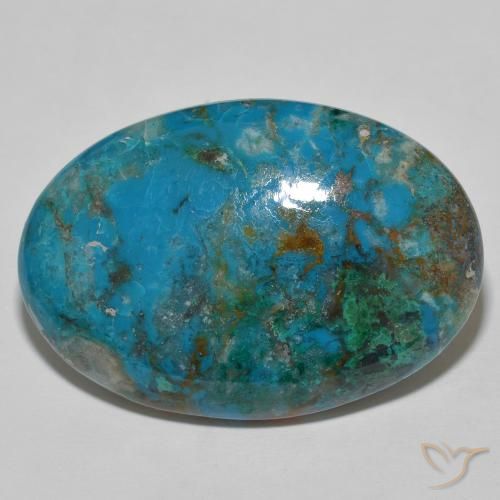 45.27ct Natural Multicolorido crisocola, oval, Opaco