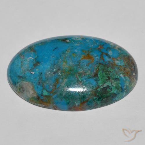 crisocola Multicolorido Natural 45.27ct, oval, Opaco