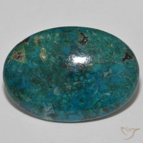 Crisocola multicolorido natural 29,35ct, corte oval, opaco