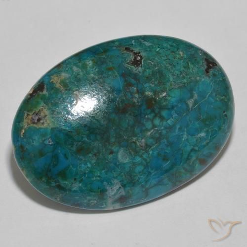 Crisocola multicolorido natural 29,35ct, corte oval, opaco