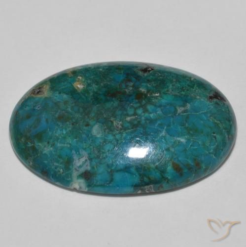 Crisocola multicolorido natural 29,35ct, corte oval, opaco