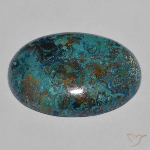 crisocola Multicolorido Natural 31.10ct, oval, Opaco