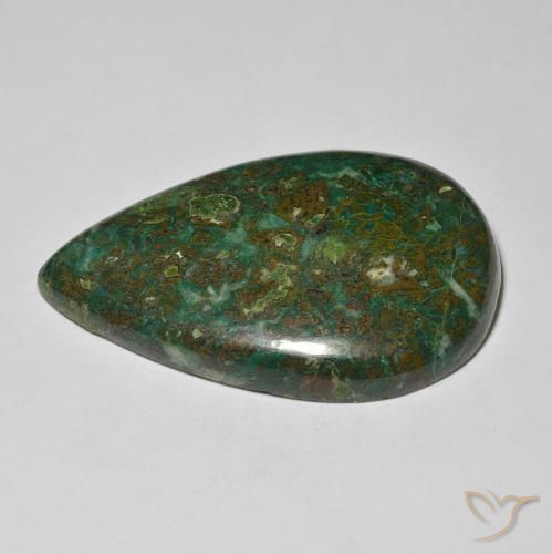 crisocola Multicolorido Natural 38.38ct, Formato de pêra, Opaco