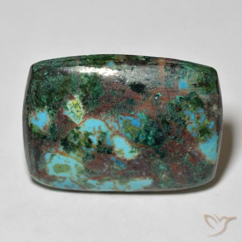 28.15ct Natural Multicolorido crisocola, Almofada, Opaco