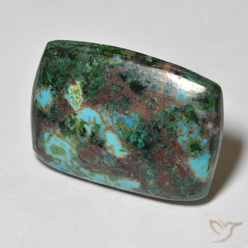 crisocola Multicolorido Natural 28.15ct, Almofada, Opaco