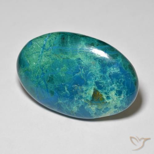 50.62ct Natural Multicolorido crisocola, oval, Opaco
