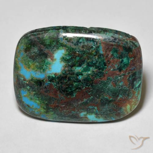 17.54ct Natural Multicolorido crisocola, Almofada, Opaco