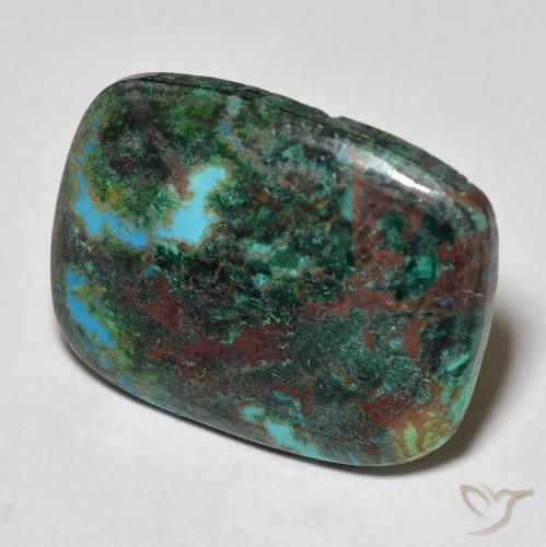 crisocola Multicolorido Natural 17.54ct, Almofada, Opaco