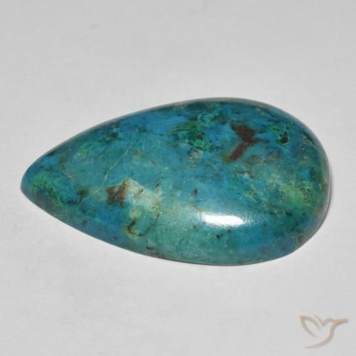 crisocola Multicolorido Natural 23.18ct, Formato de pêra, Opaco