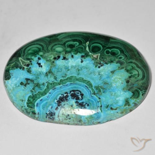 crisocola Multicolorido Natural 77.09ct, oval, Opaco