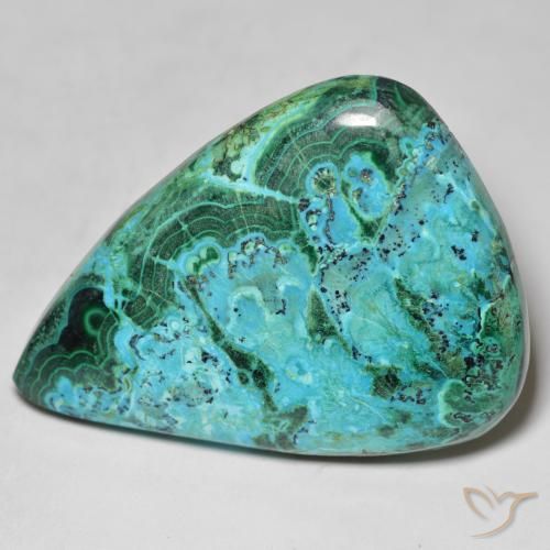48.86ct Natural Multicolorido crisocola, Formato de pêra, Opaco
