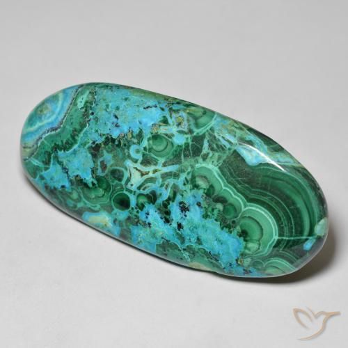 crisocola Multicolorido Natural 80.36ct, oval, Opaco
