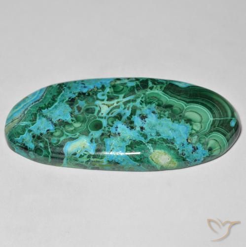 crisocola Multicolorido Natural 80.36ct, oval, Opaco