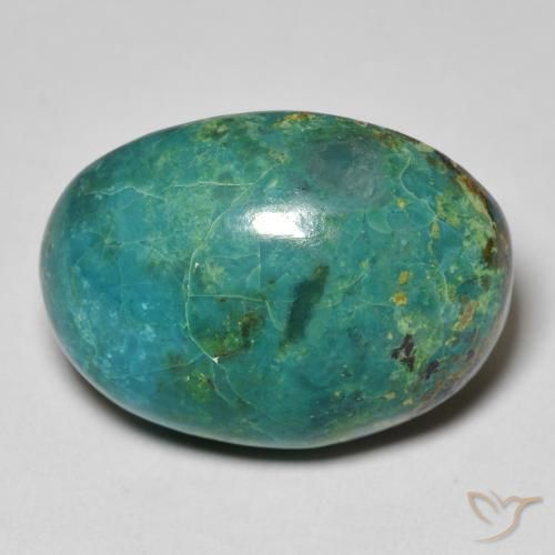 20.87ct Natural Multicolorido crisocola, oval, Opaco