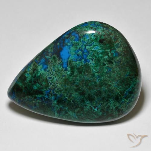 57.20ct Natural Multicolorido crisocola, Formato de pêra, Opaco