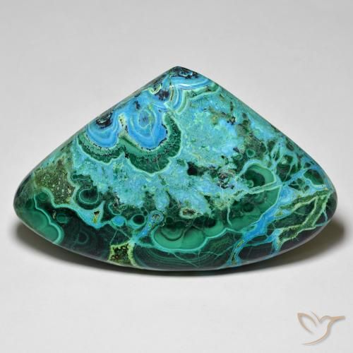 70.52ct Natural Multicolorido crisocola, Formato de pêra, Opaco