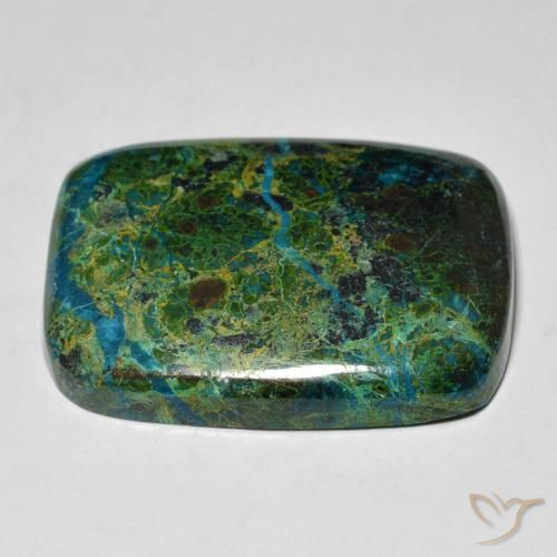 crisocola Multicolorido Natural 42.48ct, Almofada, Opaco