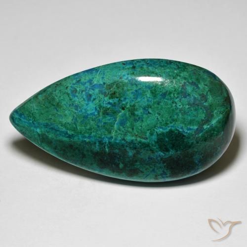 68.06ct Natural Multicolorido crisocola, Formato de pêra, Opaco