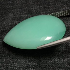Crisoprásio Verde Natural 50.12ct, Formato de pêra, Opaco