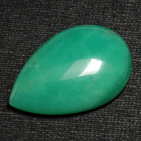 Crisoprásio verde natural 50,20ct, formato de pêra, opaco