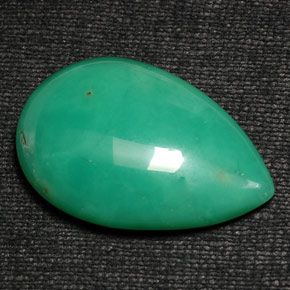 Crisoprásio verde natural 50,20ct, formato de pêra, opaco