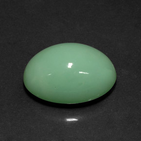 Crisoprásio Verde Natural 12,08ct, Corte Oval, Opaco