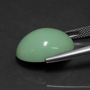 Crisoprásio Verde Natural 12,08ct, Corte Oval, Opaco