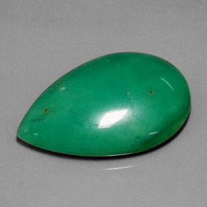 Crisoprásio verde natural 50,17ct, formato de pêra, opaco