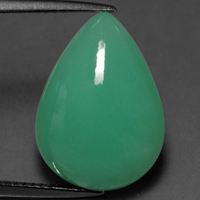 Crisoprásio Verde Natural 9.70ct, Formato de pêra, Translúcido